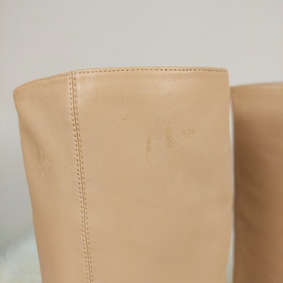 Vince Marlow Smooth Leather Tall Wedge Boots - Picture 6 of 12